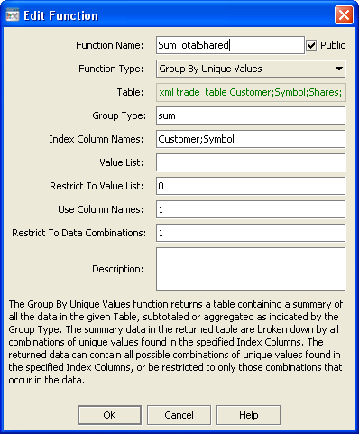 Illustration showing the Edit Function dialog for the second example