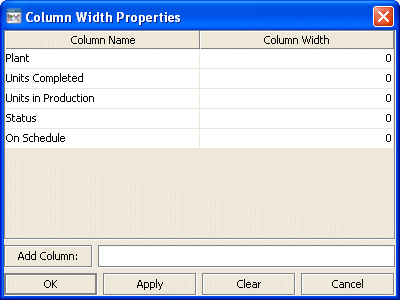 Illustration showing the Column Width Properties dialog