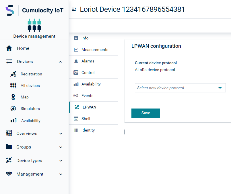 Assign device protocol