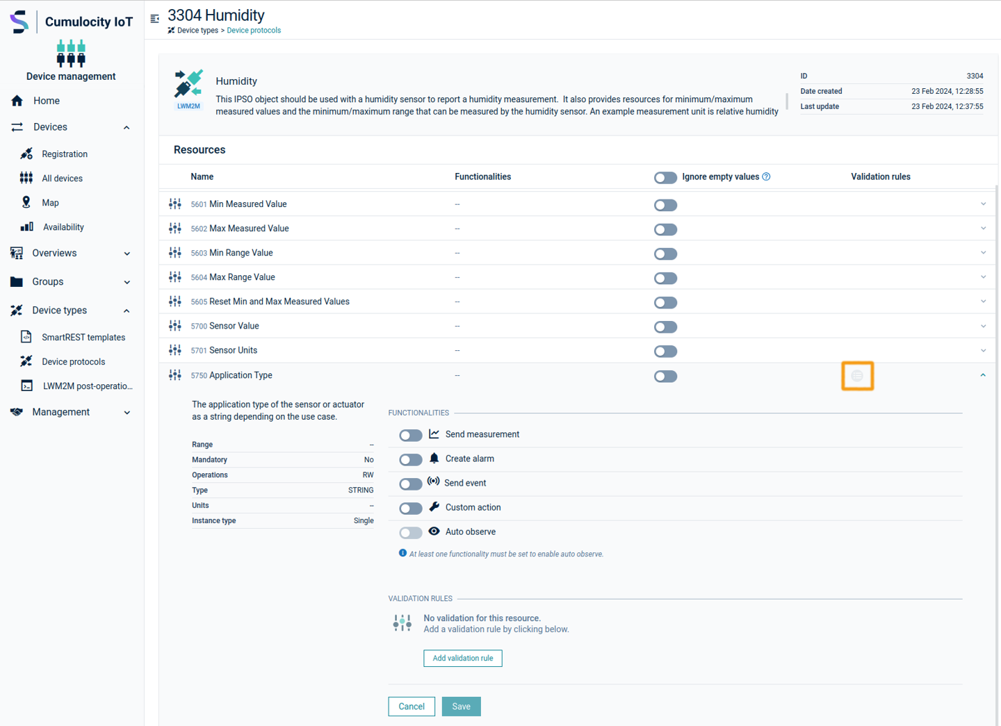 Validation rule icon