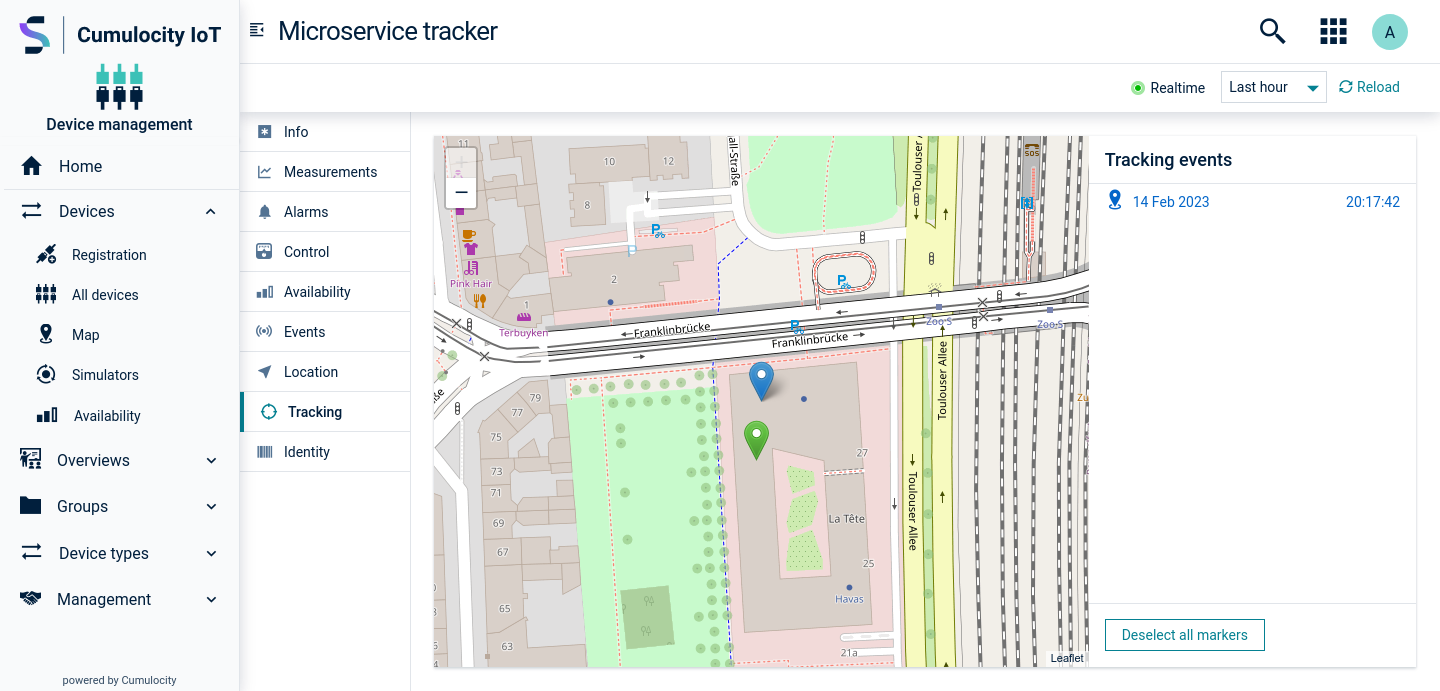 Microservice tracking