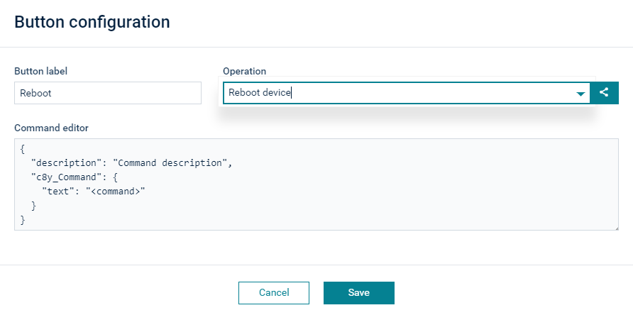 Reboot device button configuration