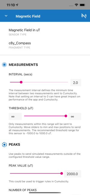 Sensor properties