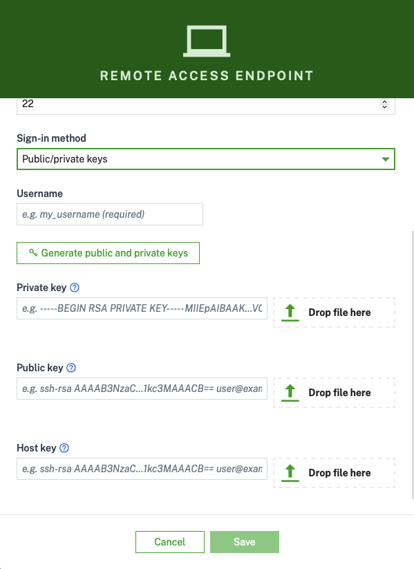SSH public/private keys sign in