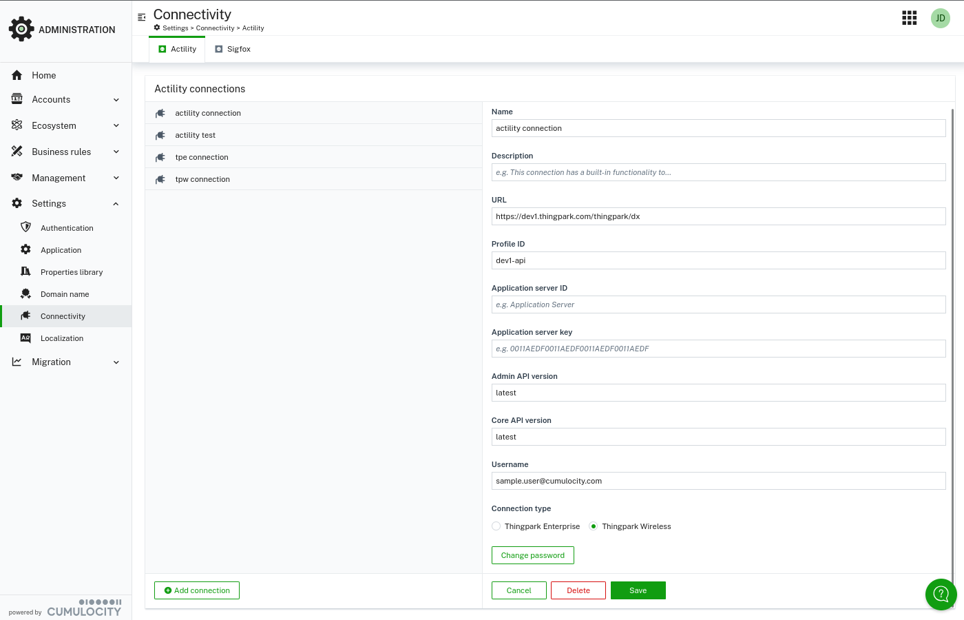 Setting provider credentials