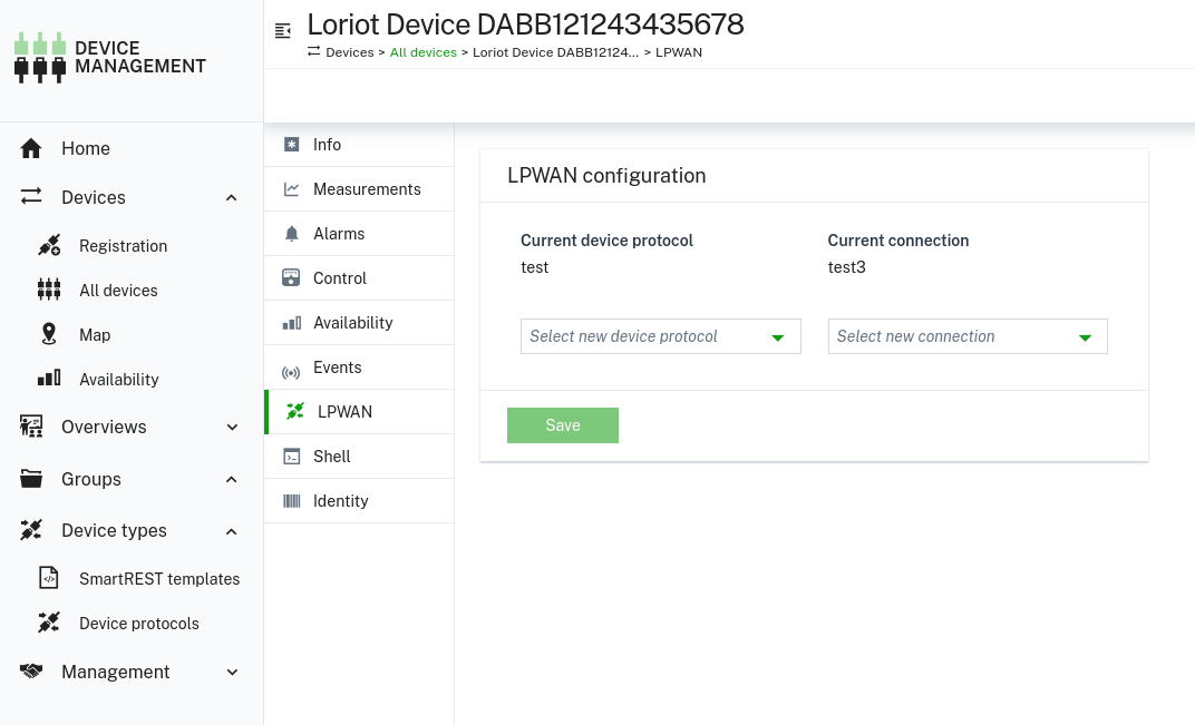 Assign device protocol