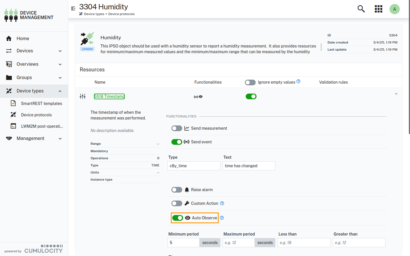 Auto-observe example
