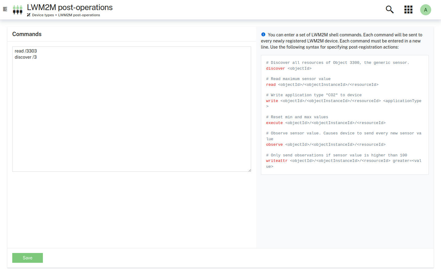 Post operations example