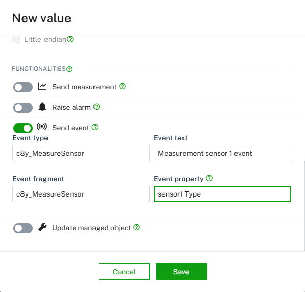 Sigfox protocol add new value