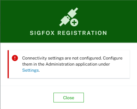 Device registration failure without connections