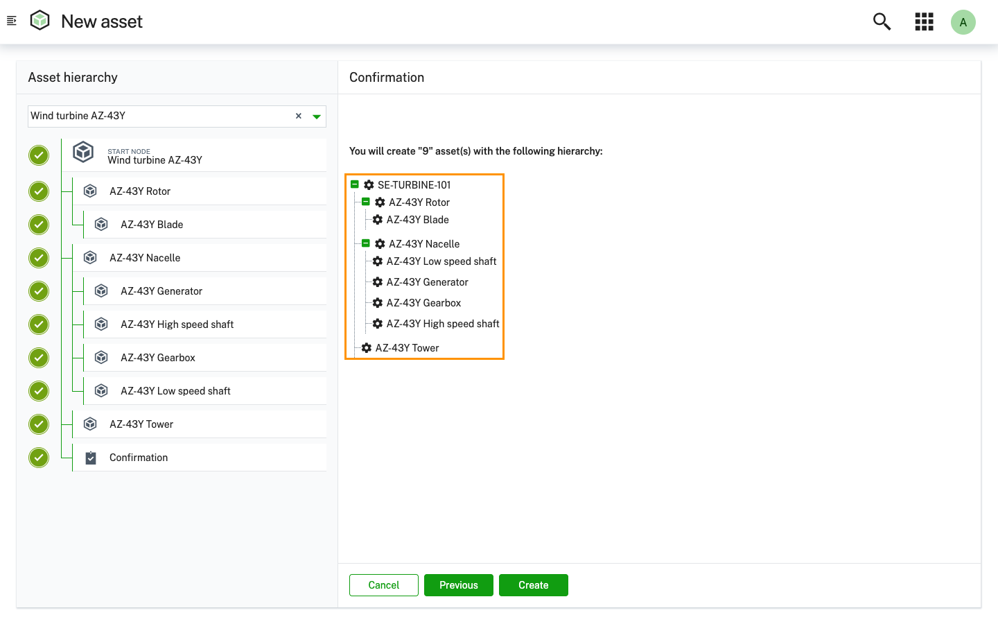 Confirmation page asset creation
