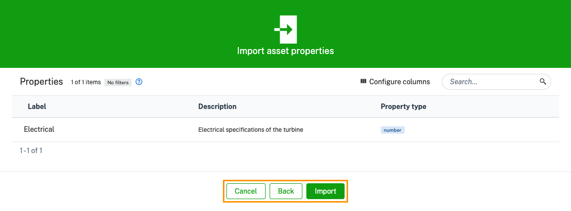 Import asset properties