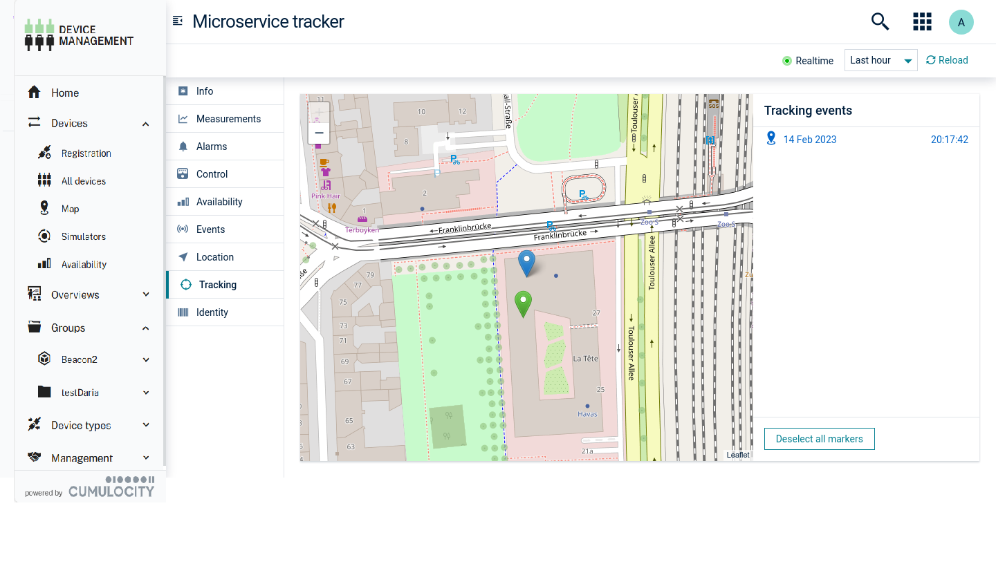 Microservice tracking