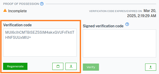 Download verification code