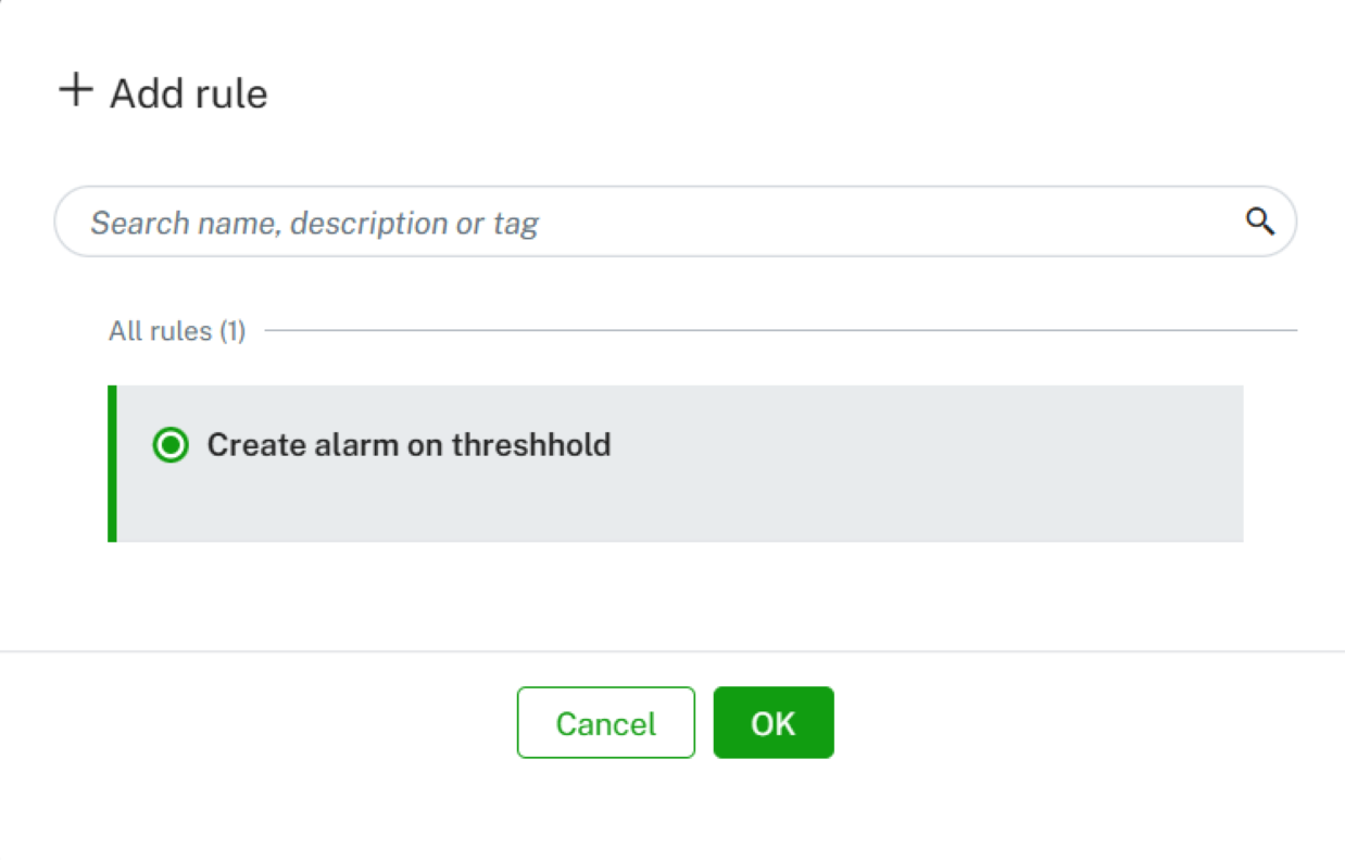 Add rule for the selected model