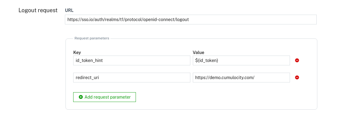 Custom logout request