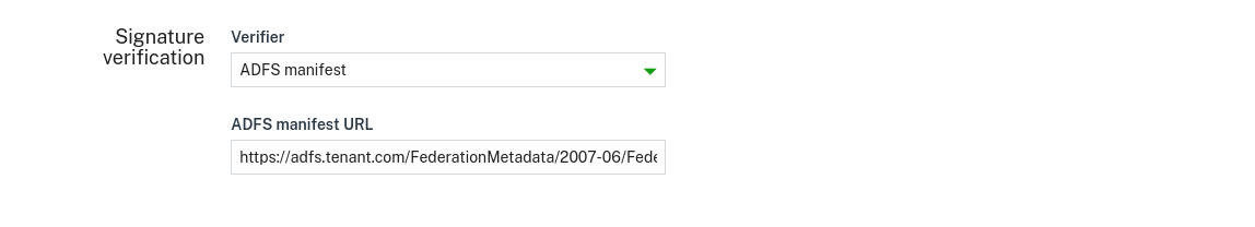 Signature verification ADFS