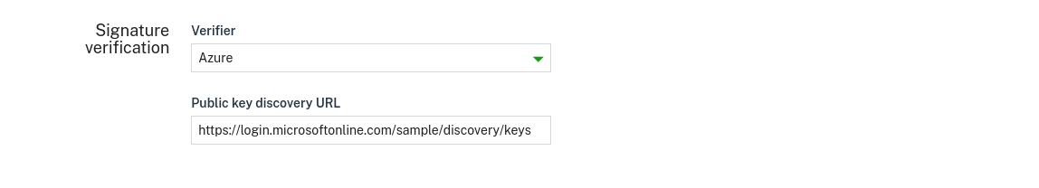 Signature verification Azure