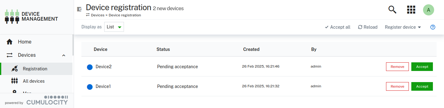 Accepting devices registrations under ignored security token policy