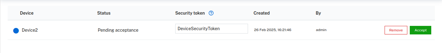 Providing a token for device registration request in optional security token policy