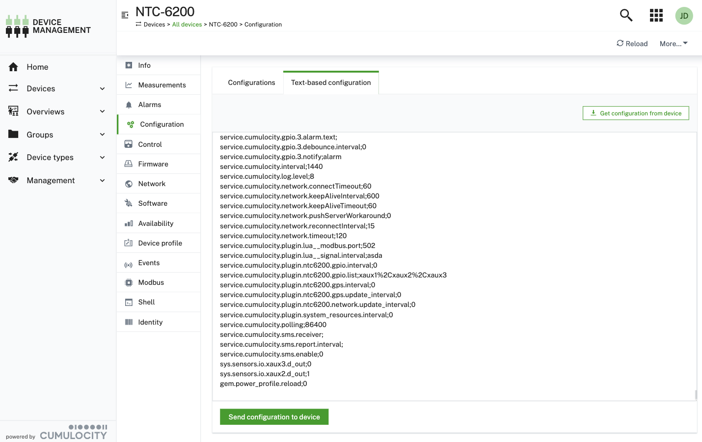 Text-based configuration