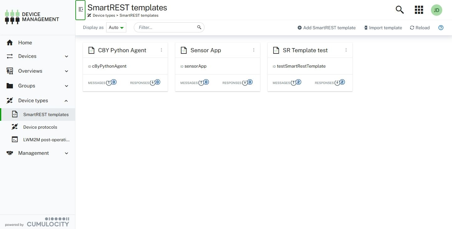 SmartREST template view