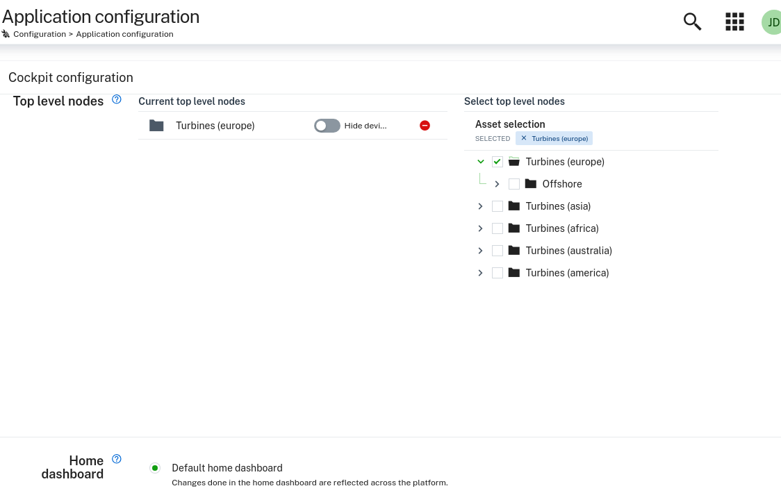 Nodes configuration