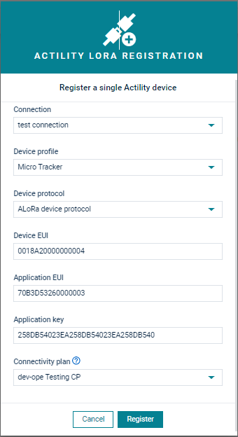 Register devices