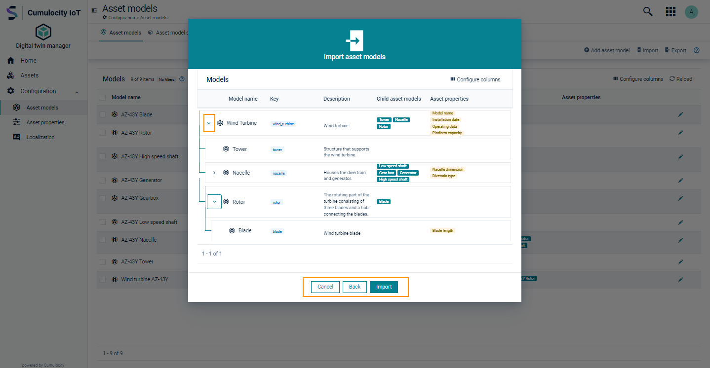 Import asset models