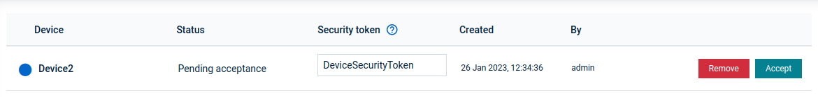 Providing a token for device registration request in optional security token policy