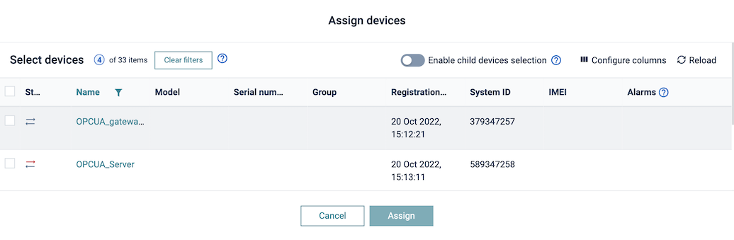 Assign devices