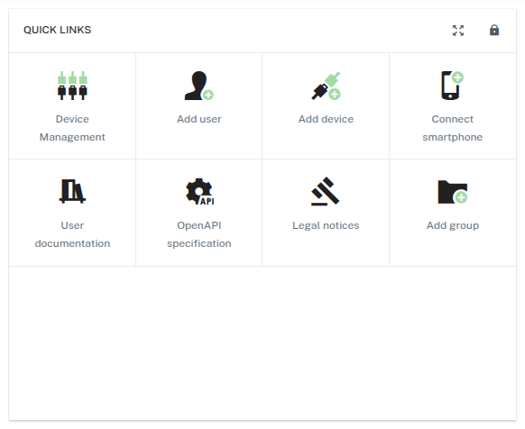 Quick links widget