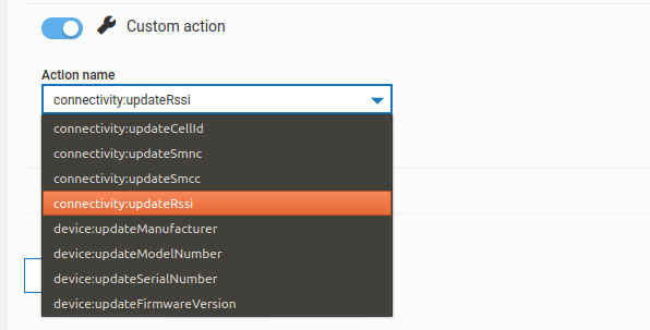 Predefined custom actions