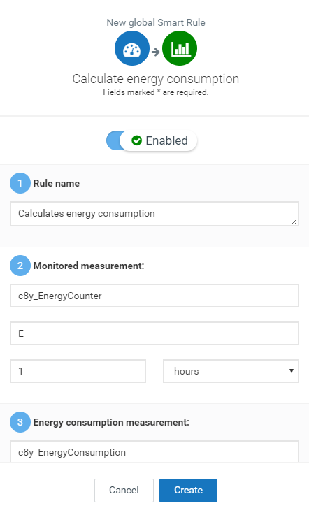 Calculate energy consumption