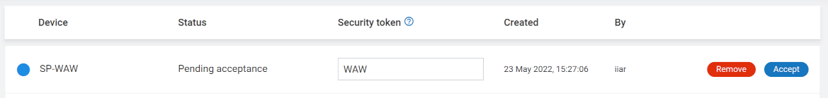 Providing a token for device registration request in optional security token policy