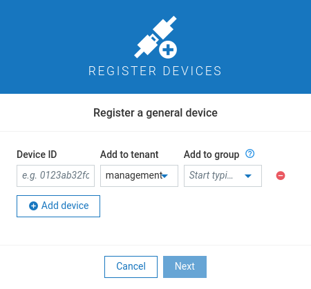 General device registration