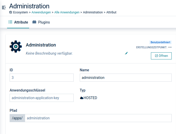 Application properties