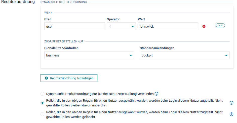 Custom access mapping