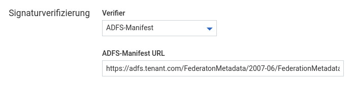 Signature verification ADFS