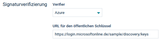 Signature verification Azure