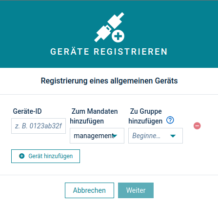 General device registration