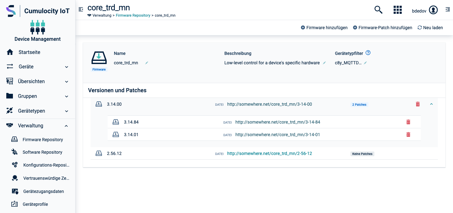 Firmware details