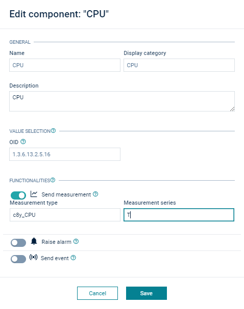 Edit components details