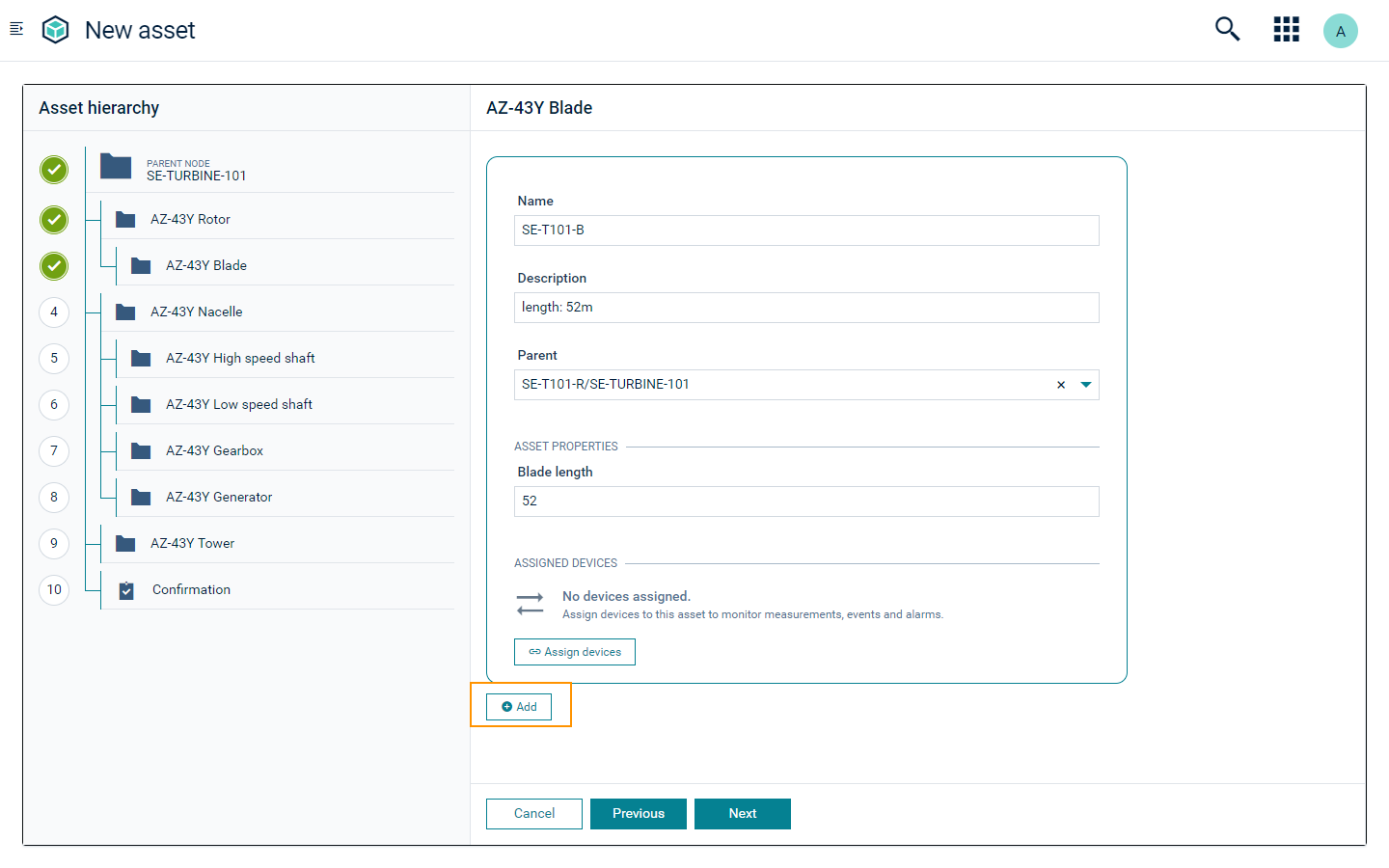 Adding multiple assets