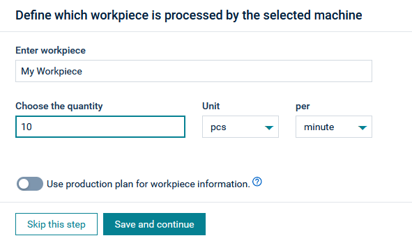 Workpiece tab