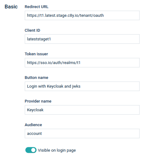 Custom basic configuration