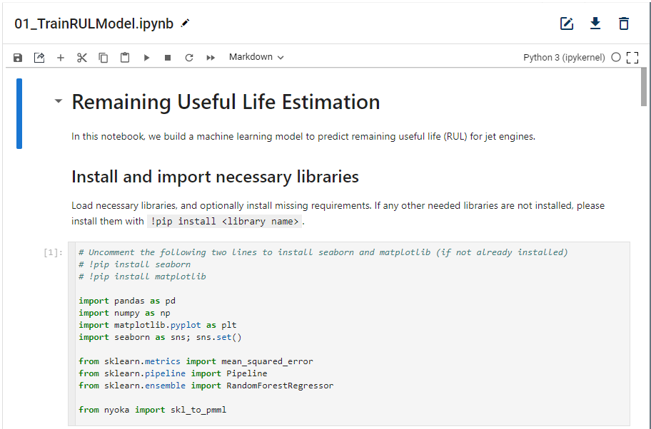 Train Model using Jupyter Notebook