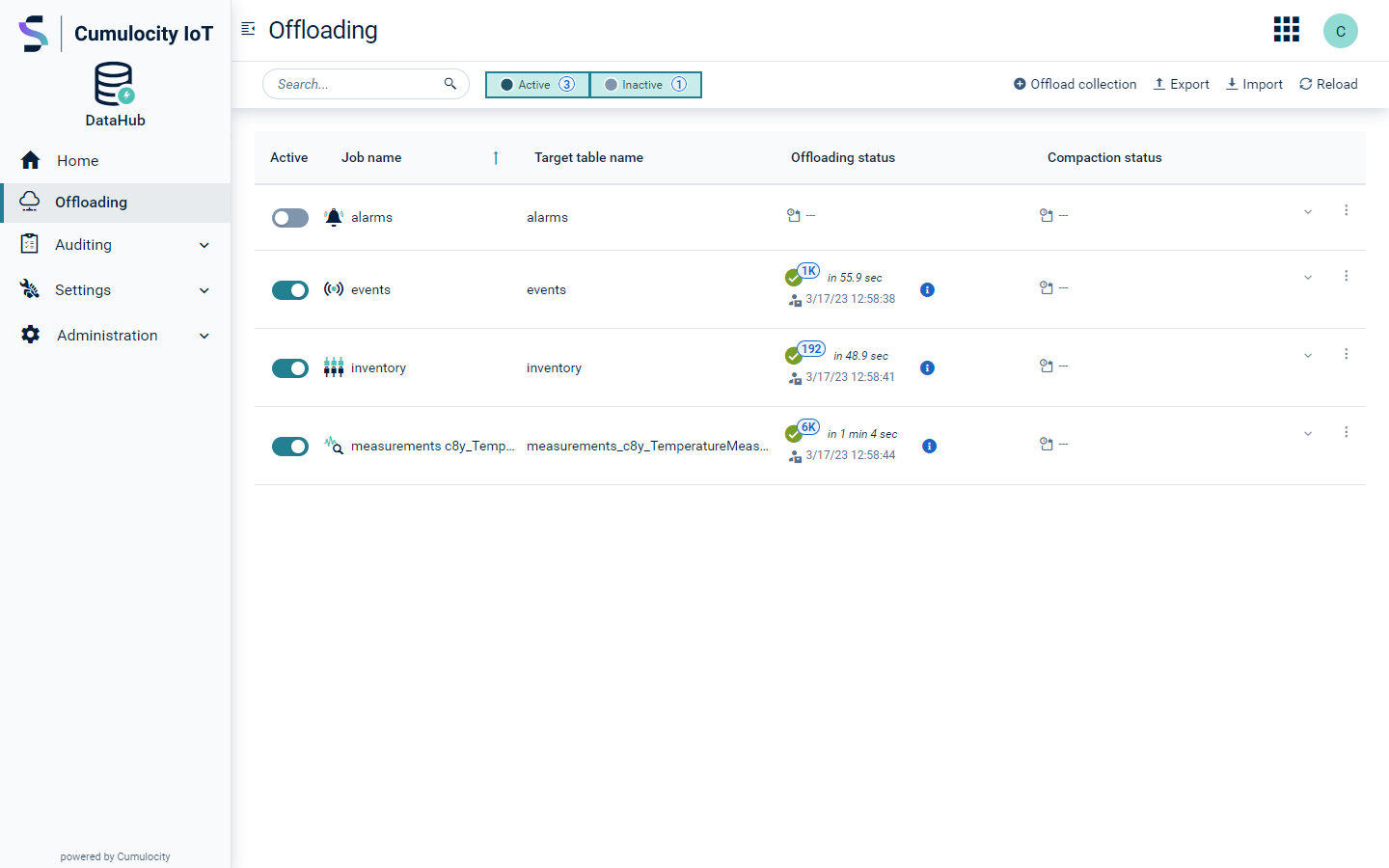 Configuration of offloading tasks