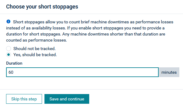 Short stoppages