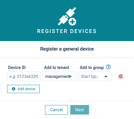 General device registration